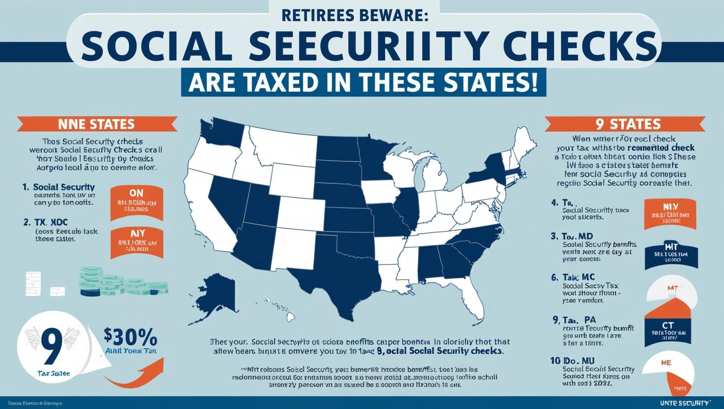 Social Security Checks Are Taxed in These 9 States